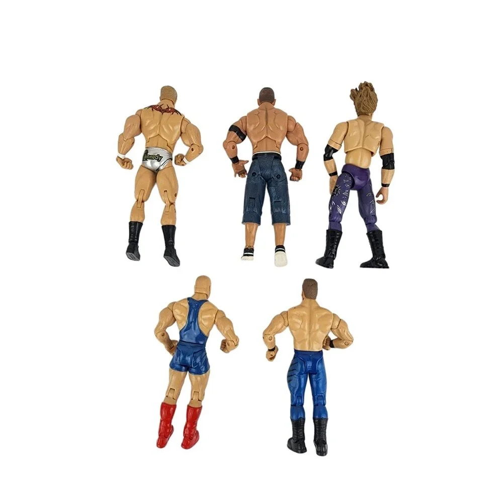 MATTEL WWE Loose Wrestling Action Figure Lot Of 5 Angle, Cena, Benoit & Others